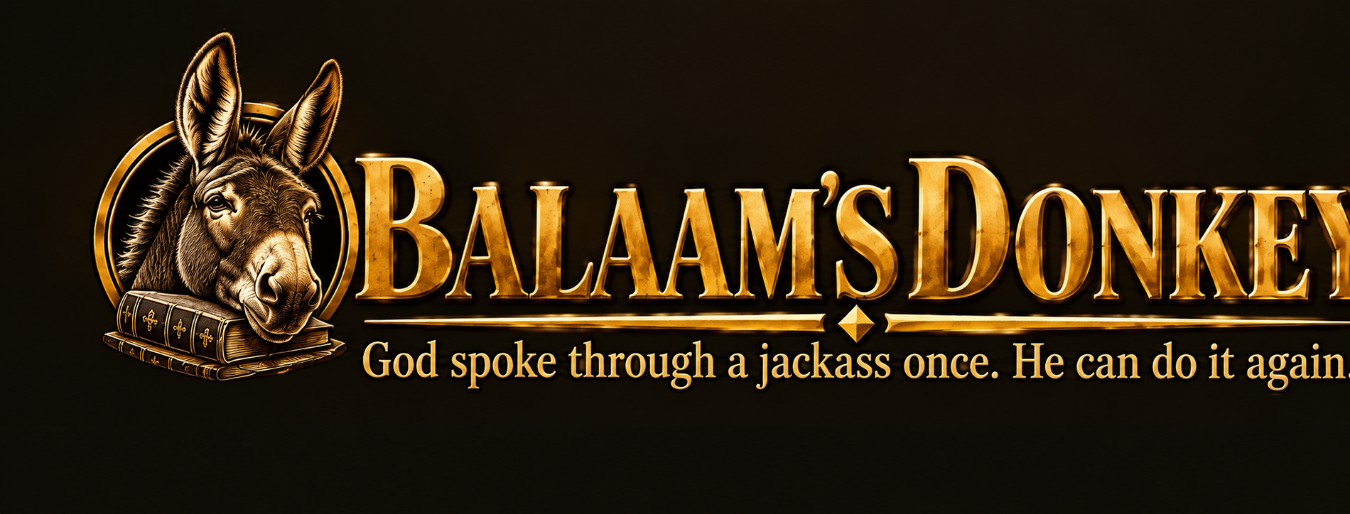 Balaam's Donkey — God spoke through a jackass once. He can do it again.
