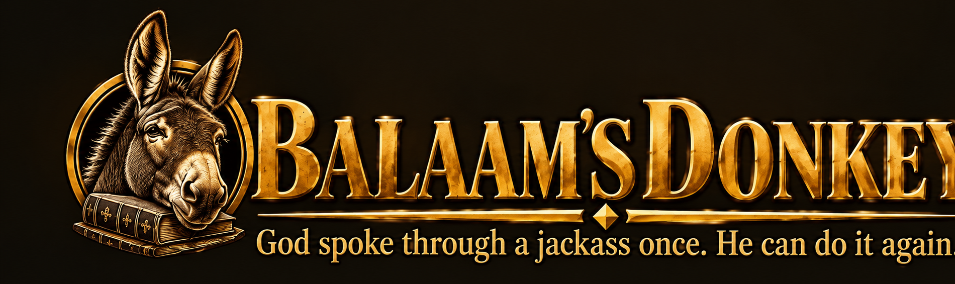 Balaam's Donkey — God spoke through a jackass once. He can do it again.